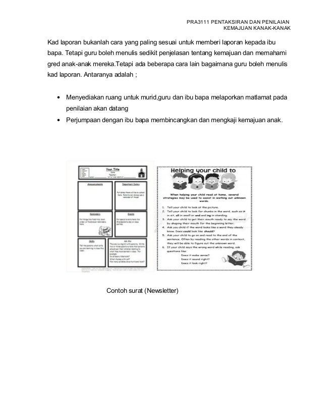 Contoh Rekod Anekdot Murid Prasekolah - Contoh Isi