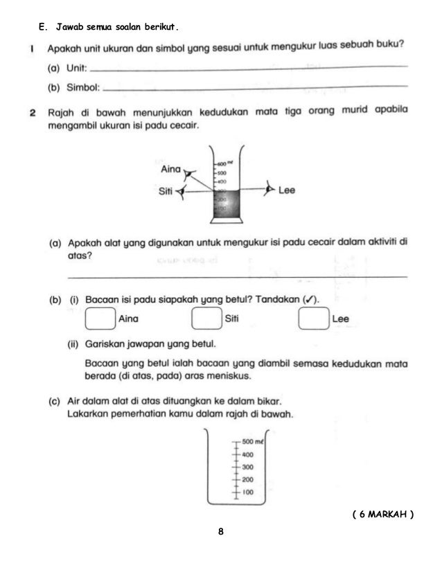 Peperiksaan Akhir Tahun Sains Tahun 3