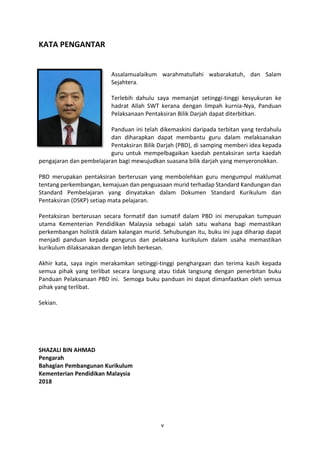 Panduan Pentaksiran Bilik Darjah