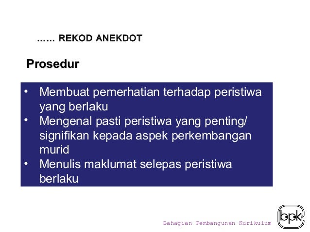 Contoh Rekod Anekdot Tingkah Laku - Contoh Rah
