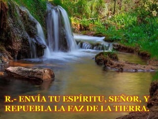 R.- ENVÍA TU ESPÍRITU, SEÑOR, Y
REPUEBLA LA FAZ DE LA TIERRA.
 