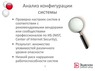 Больше искусство, чем аудит. Качество сильно зависит от уровня специалиста