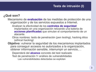 Tipología de los test de intrusión 