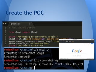 Create the POC 
 