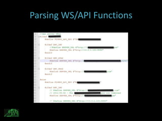 Parsing WS/API Functions
 