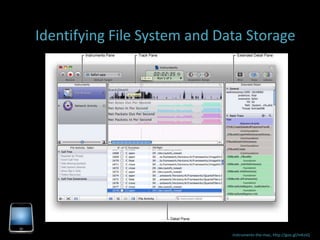 Identifying File System and Data Storage




                              instruments-the-mac, http://goo.gl/mKoiQ
 