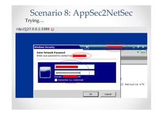Scenario 8: AppSec2NetSec
Trying…
 