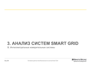 3. АНАЛИЗ СИСТЕМ SMART GRID
     B. Интеллектуальные измерительные системы




Стр. 26               Активная диагностика безопасности систем Smart Grid
 