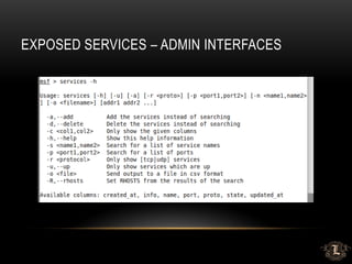 EXPOSED SERVICES – ADMIN INTERFACES
 