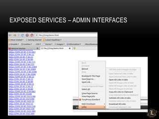 EXPOSED SERVICES – ADMIN INTERFACES
 