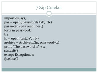 Penetration testing using python | PPTX