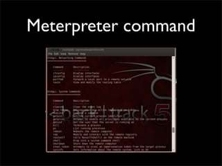 Meterpreter command
 