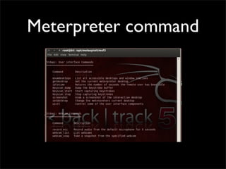 Meterpreter command
 