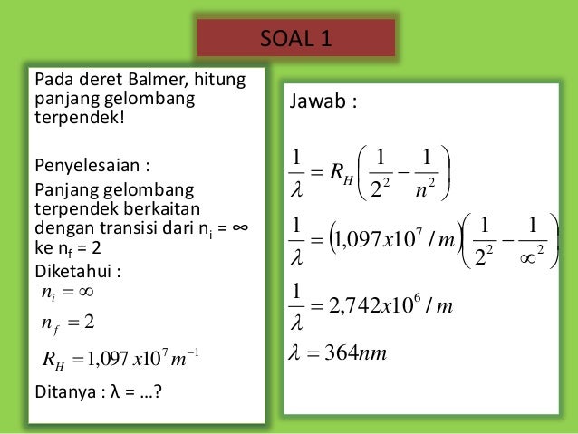Teori Bohr Tentang Atom Hidrogen