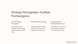 pemantauan kualitas pengajaran guru siswa sekolah