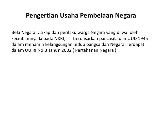 Pentingnya Bela Negara