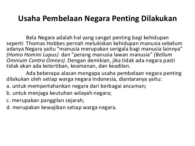 Pentingnya Bela Negara