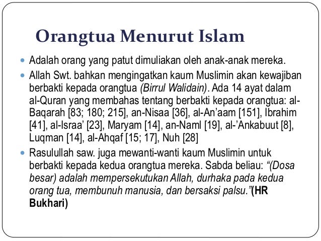 Pentingnya Menghormati Orangtua