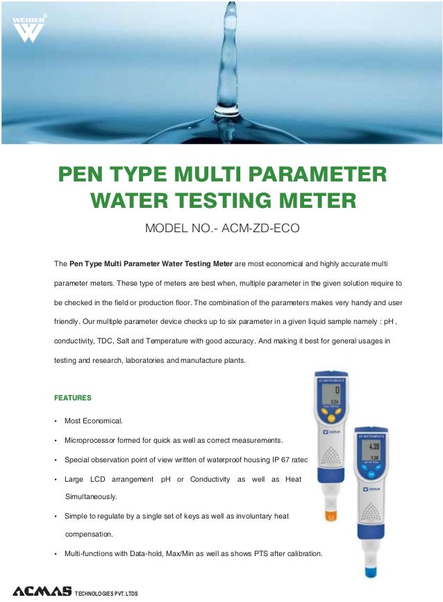 Pen Type Multi Parameter Water Testing Meter by ACMAS Technologies Pv…