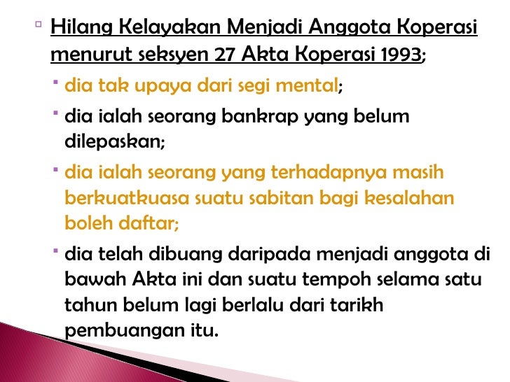 Penubuhan Koperasi