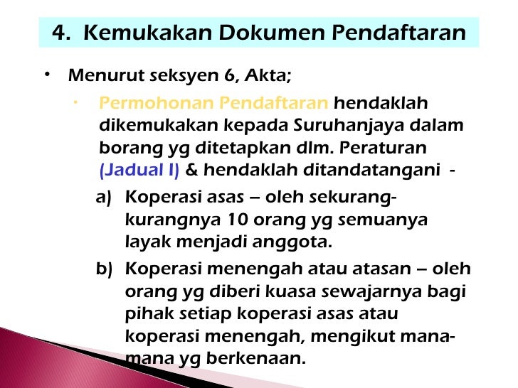Penubuhan Koperasi