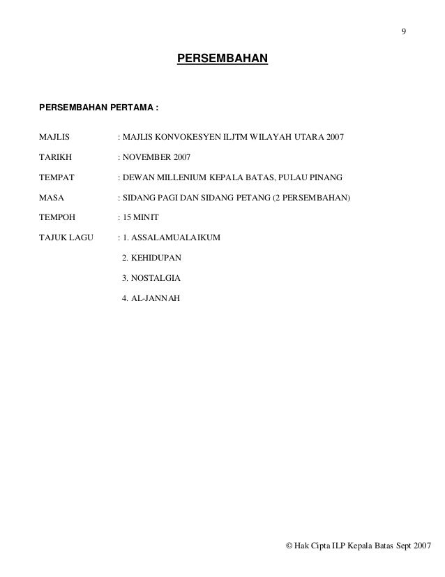 Penubuhan Kumpulan Nasyid ILP Kepala Batas 2007