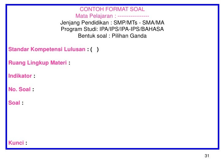 Penulisan butir-soal