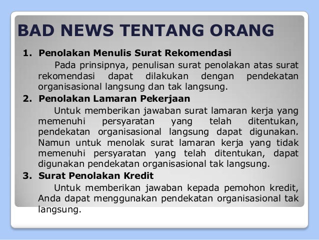 Penulisan bad news