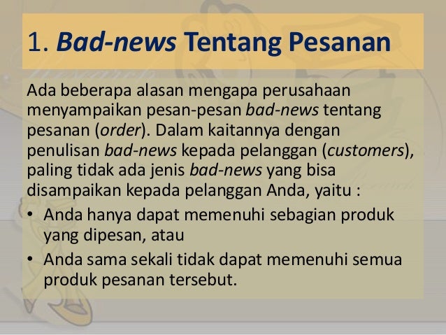Penulisan bad news