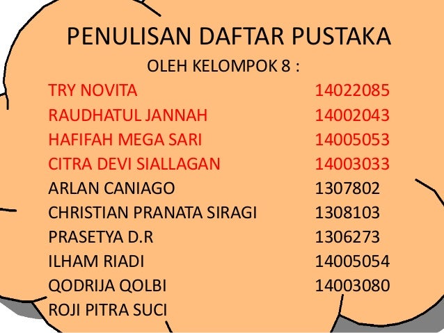 Penulisan Daftar Pustaka Bahasa Indonesia