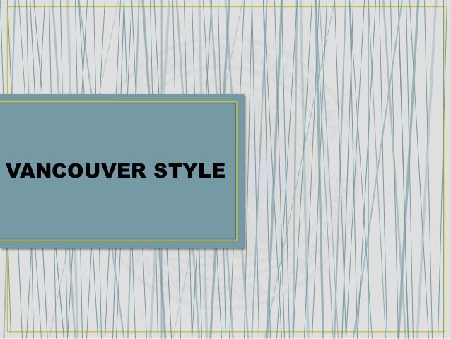 Contoh Penulisan Daftar Pustaka Vancouver Style - Simak 