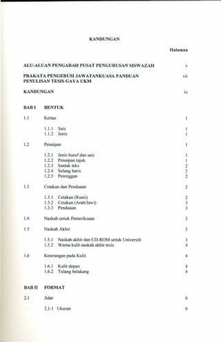 Penulisan Gaya Ukm