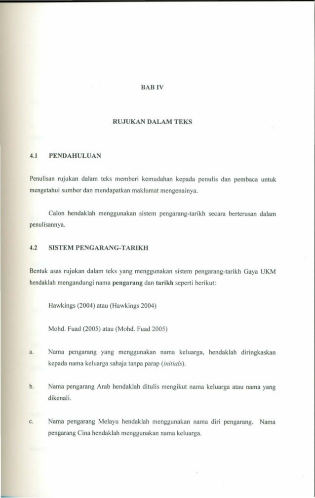 Penulisan gaya ukm