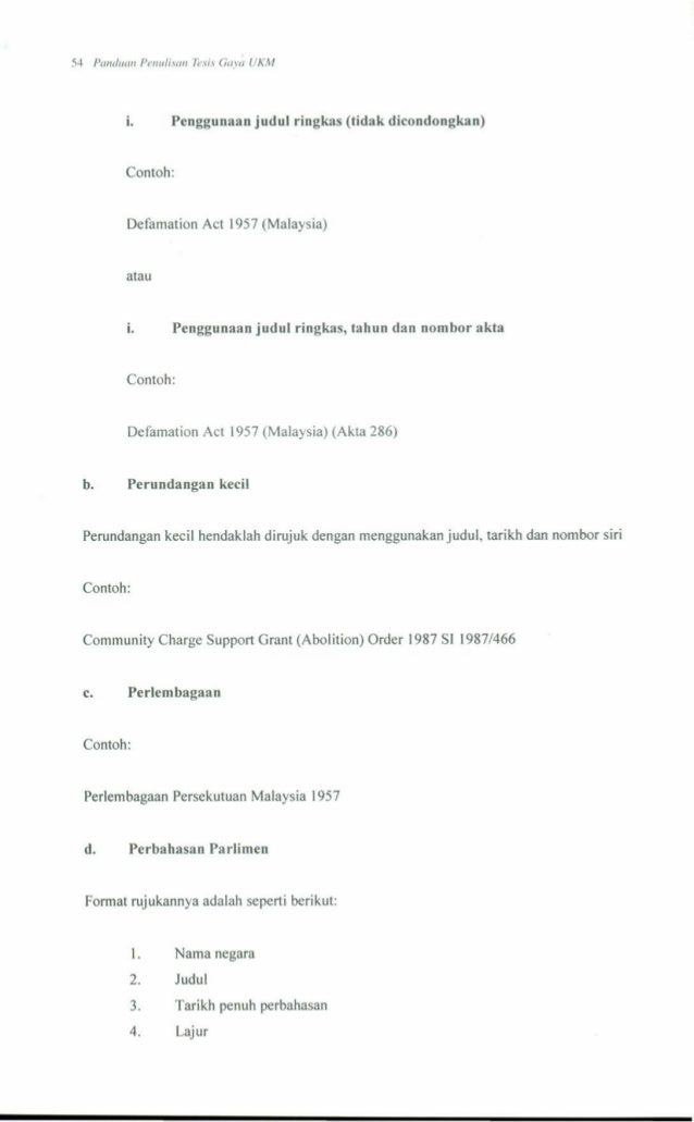 Penulisan gaya ukm