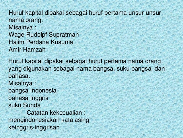 Penulisan huruf besar