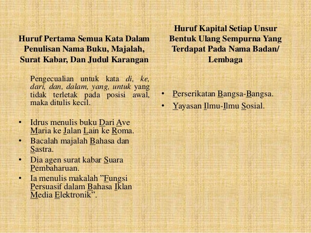Penulisan Huruf dan Kata