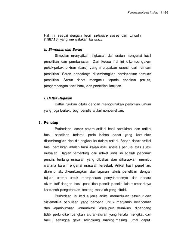 Penulisan karya tulis ilmiah Penulisan karya tulis ilmiah