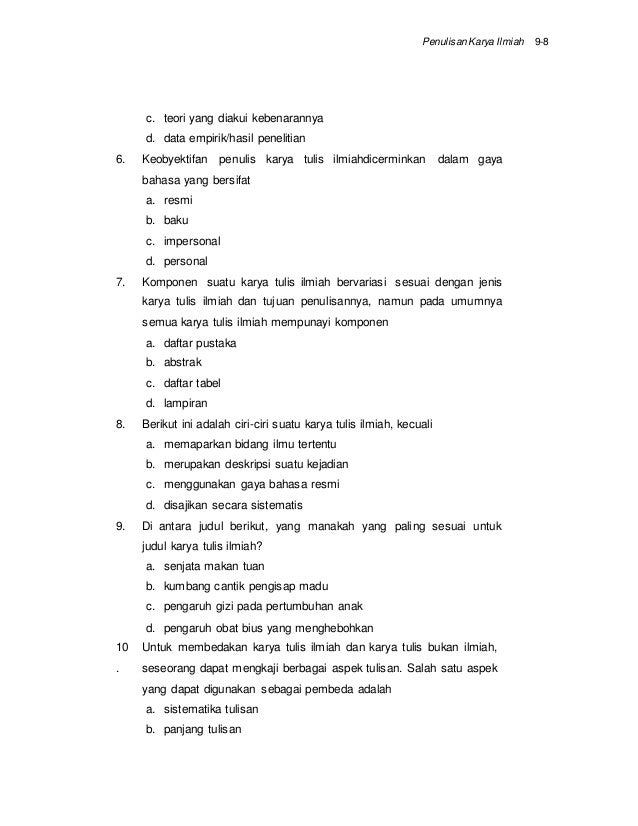 Penulisan karya tulis ilmiah Penulisan karya tulis ilmiah