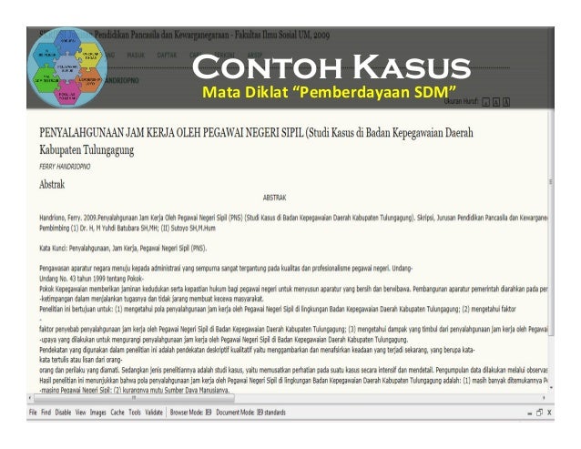 Penulisan Kasus Untuk Program Sertifikasi Widyaiswara