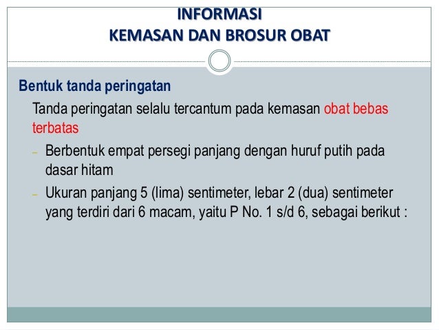 Penulisan kemasan dan label obat