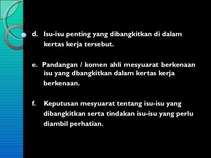 Penulisan Minit Mesyuarat