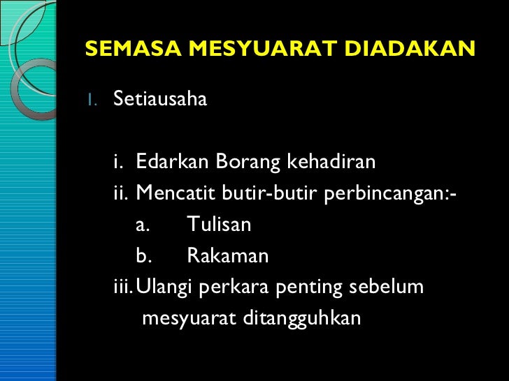 Penulisan Minit Mesyuarat