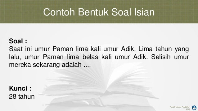 Penulisan soal isian 2019 by Puspendik [amin yusuf]