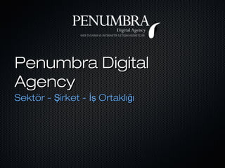 Penumbra Digital
Agency
Sektör - Şirket - İş Ortaklığı
 