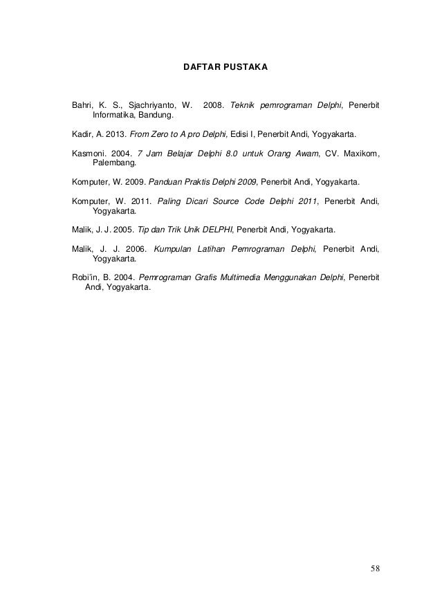 Kumpulan Source Code Delphi 7 Kumpulan Source Code Delphi 7
