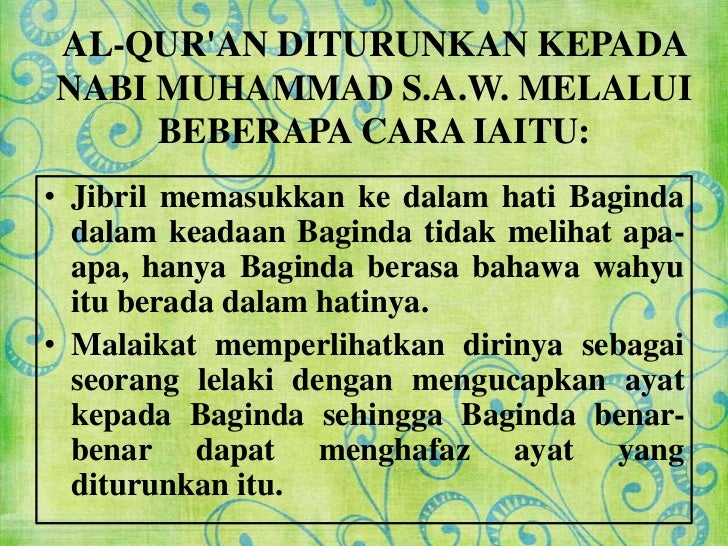 Penurunan dan penulisan al-Quran zaman Rasulullah