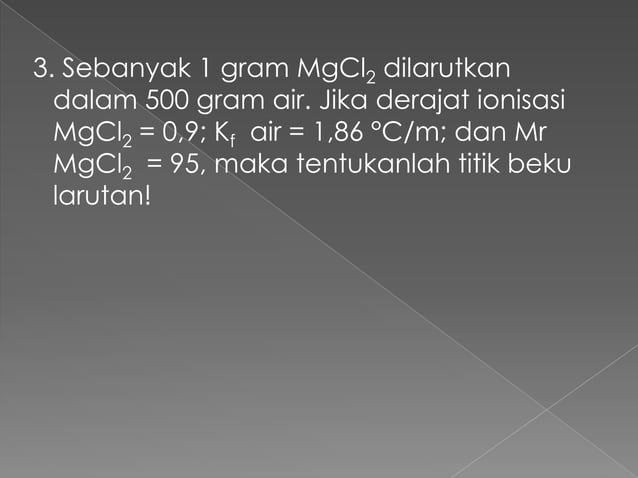 Titik Rendah Penurunan titik beku | PPTX