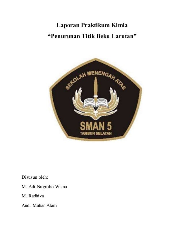 Penurunan Titik Beku Larutan Penurunan Titik Beku Larutan