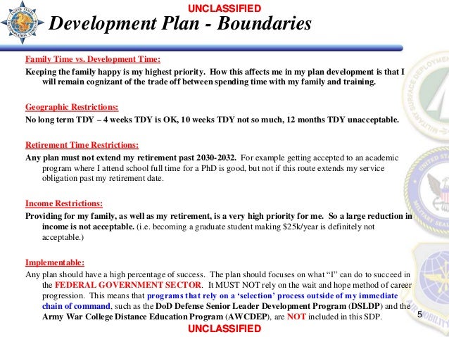 individual development plan examples
